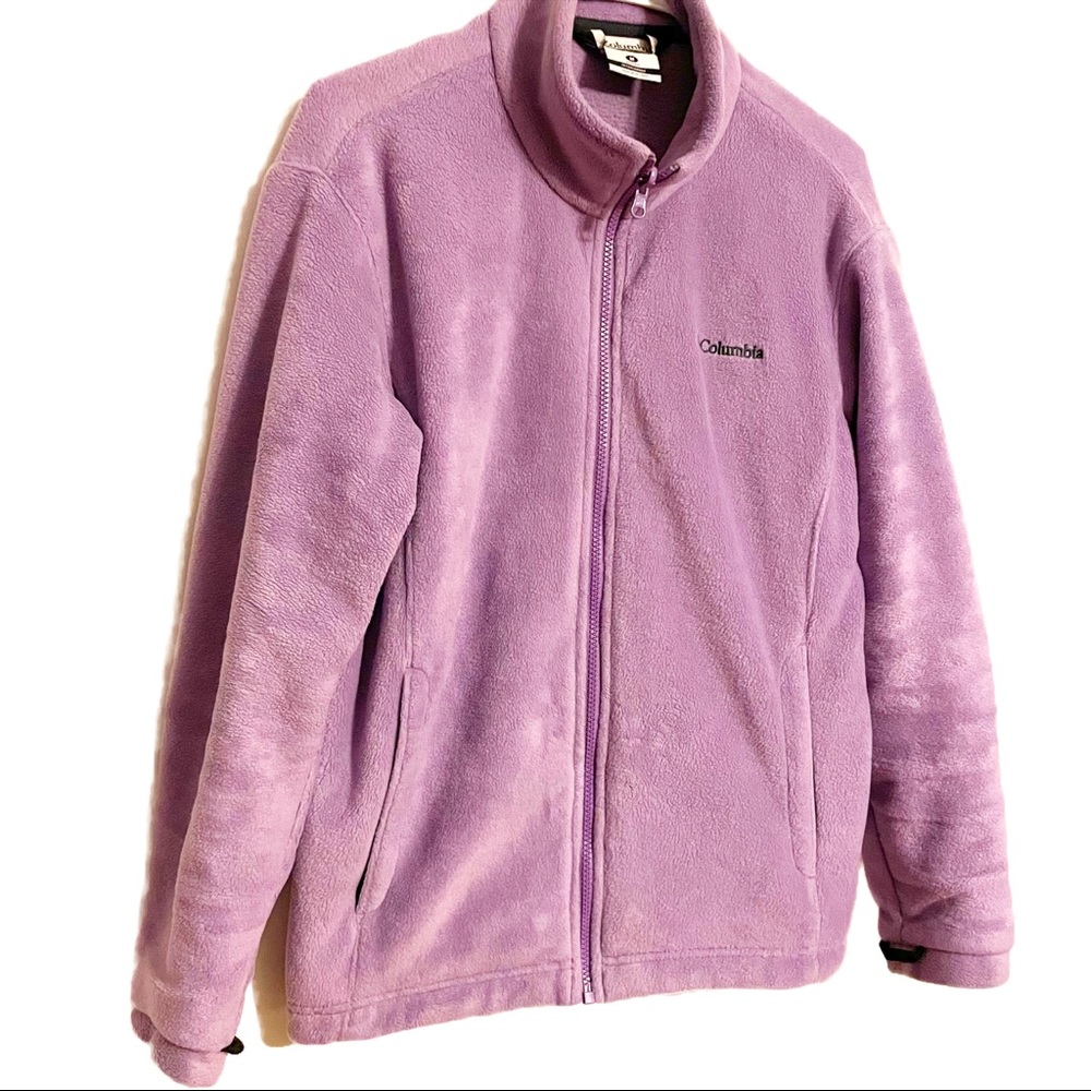 Women’s Columbia Purple Fleece Jacket Outdoors Coat Size Medium - Picture 2 of 3